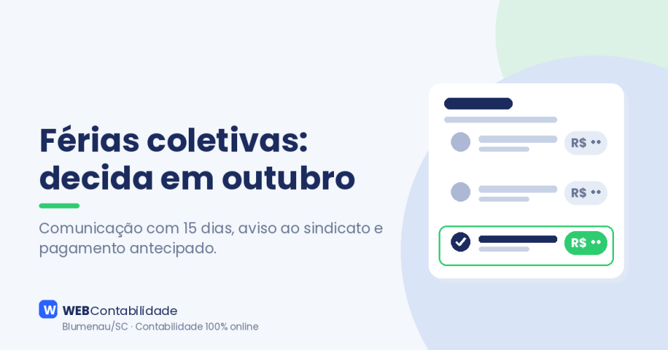 Férias coletivas em dezembro: a decisão é em outubro