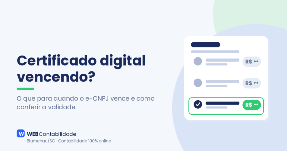 Certificado digital vencendo: confira a validade antes de novembro