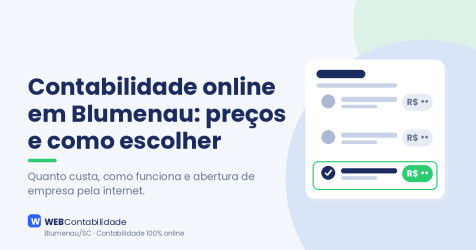 Contabilidade online em Blumenau: preços, como funciona e como escolher